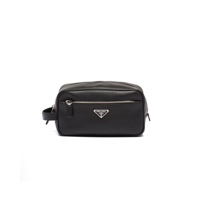 PRADA SAFFIANO LEATHER TRAVEL POUCH 2NA819 (22*12.5*11cm)